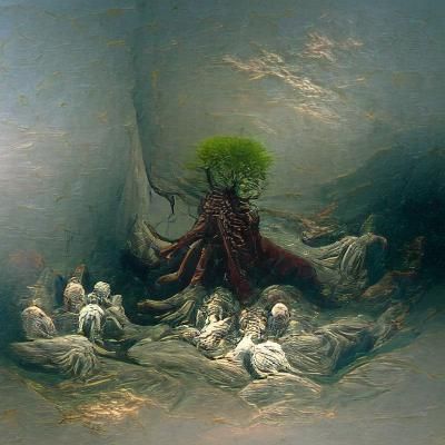 The Life Tree in Horror Artistic Style