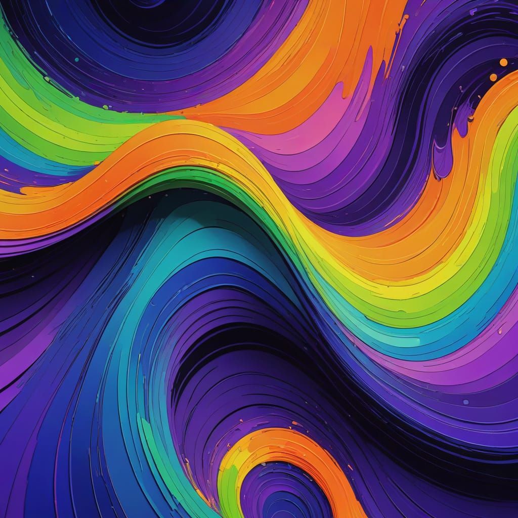 Sound Waves in Color as Digital Art