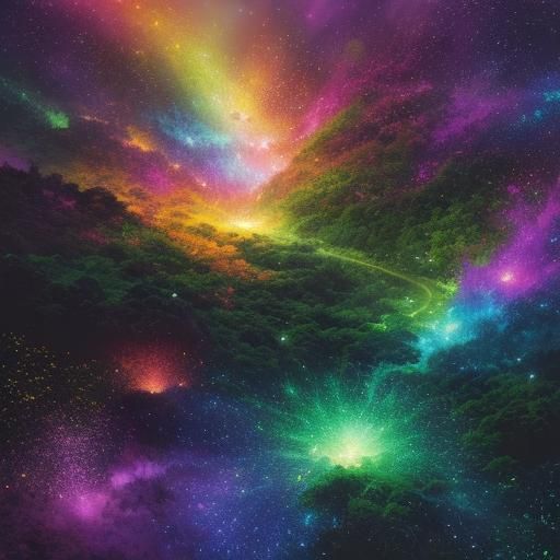 Vibrant Cosmic Explosion in a Rainforest