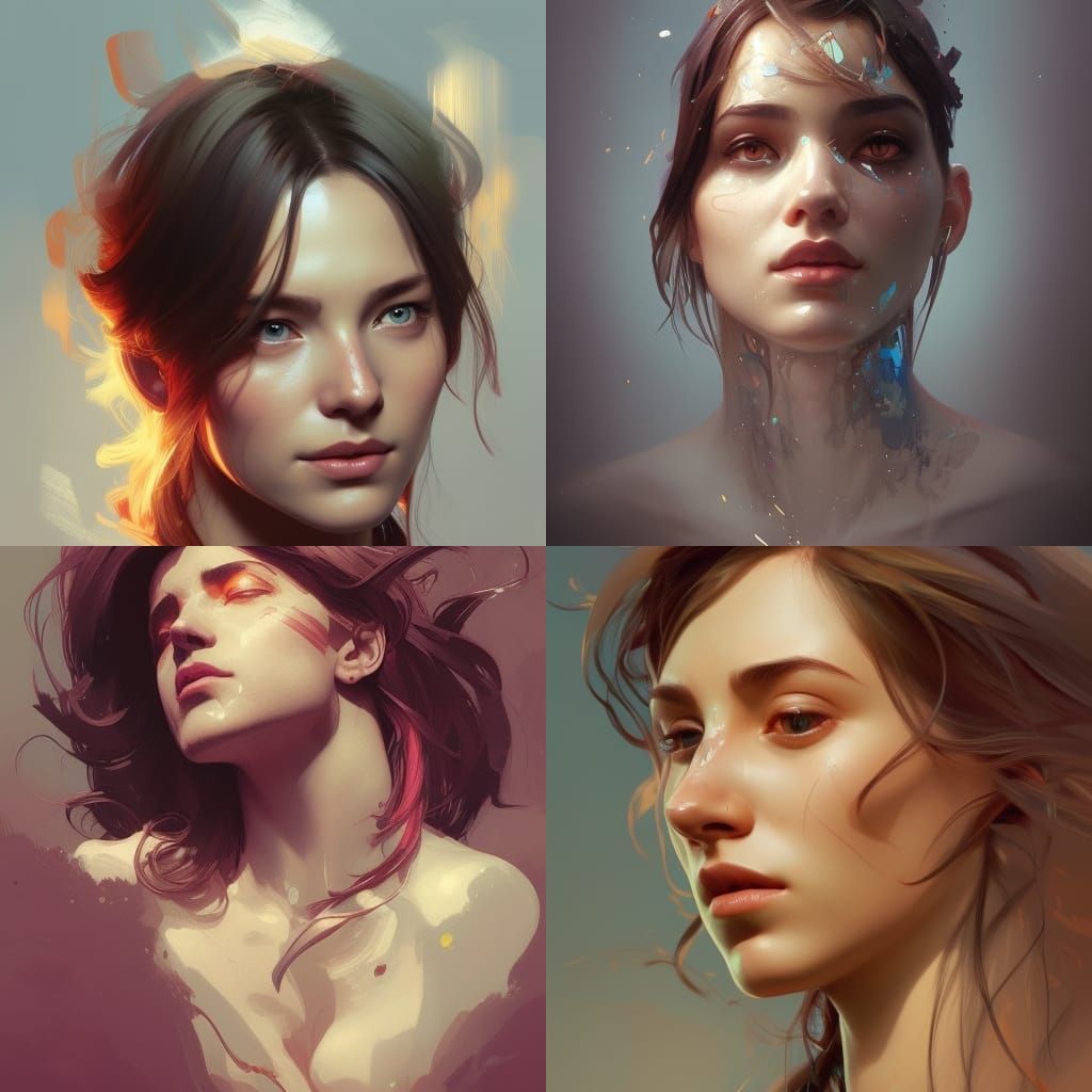 Ethereal Human Form Captured in Triadic Glow