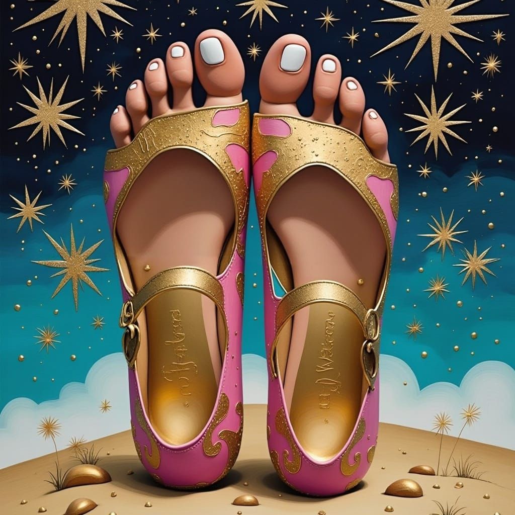 <lora:Gold and pink:1.0> Human toes