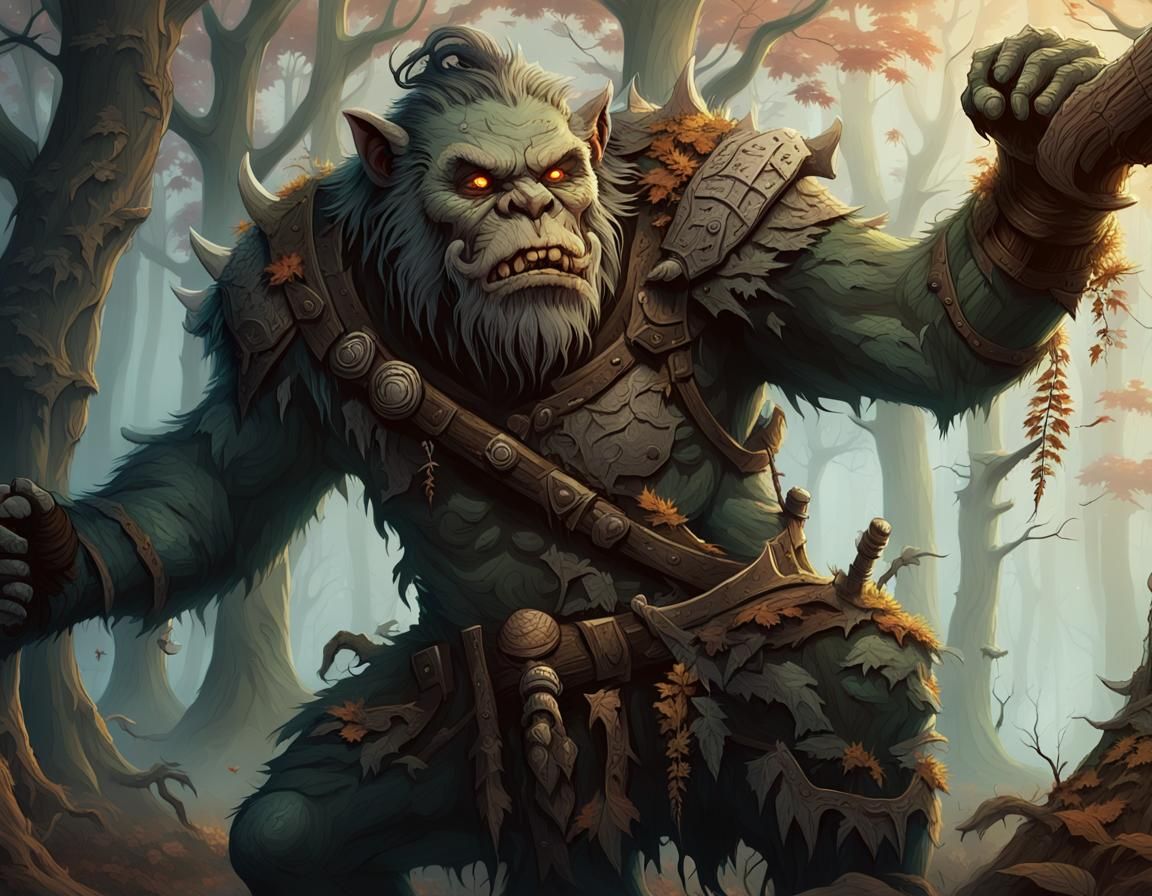Mystical Bugbear in Autumnal Grove