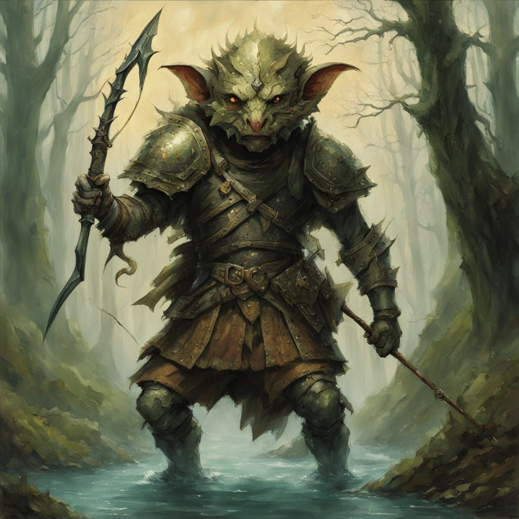 Mystical Kobold Caveclimber in Leather Armor