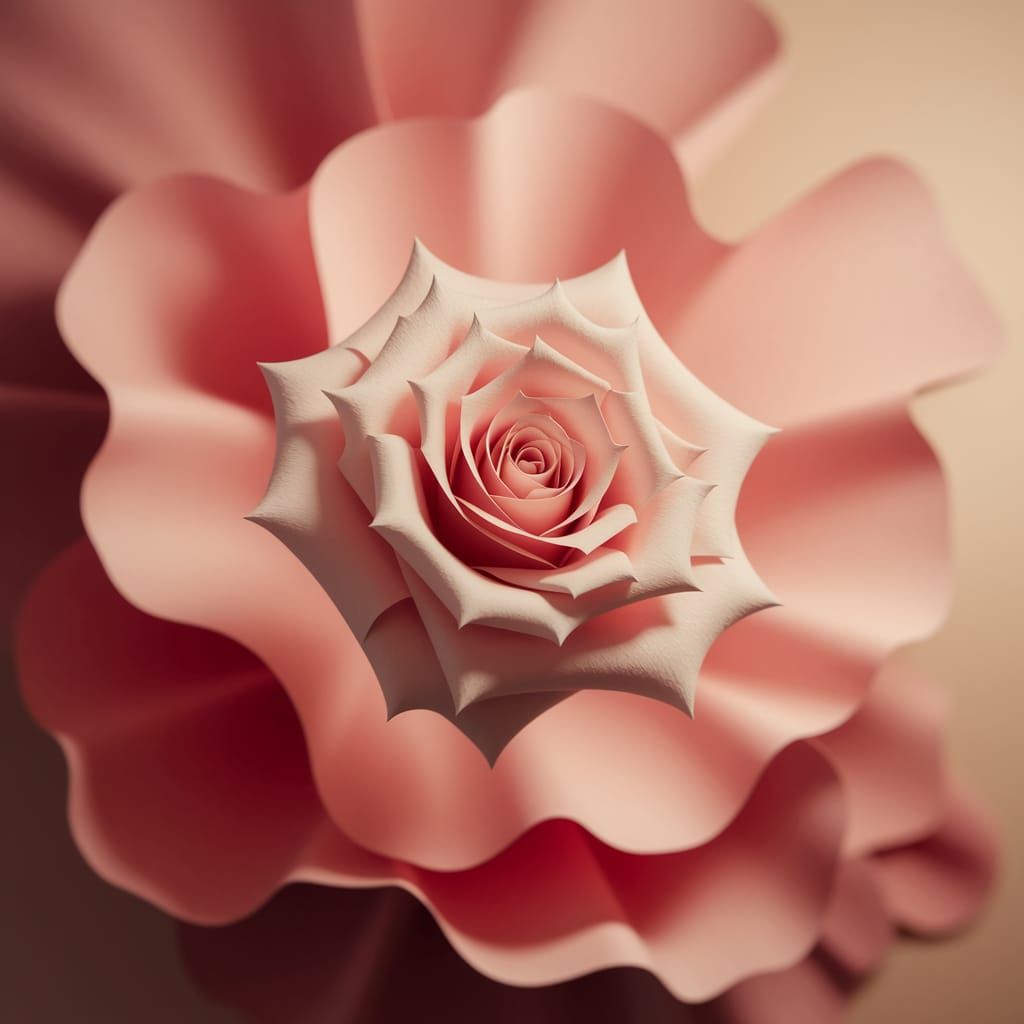 Delicate Paper Rose in Soft Light