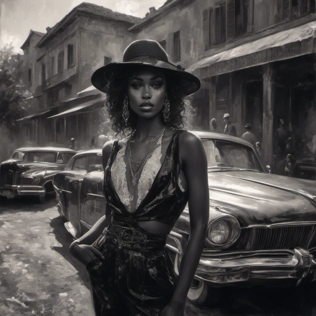 Femme Fatale in Film Noir Style