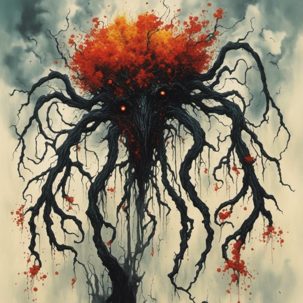 Dark Forest Inferno in Twisted Ink Style