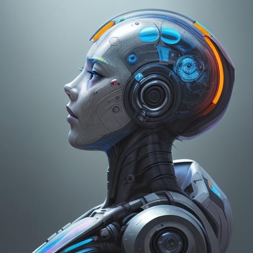 Dystopian Metropolis Under Hyperrealistic Robot Control