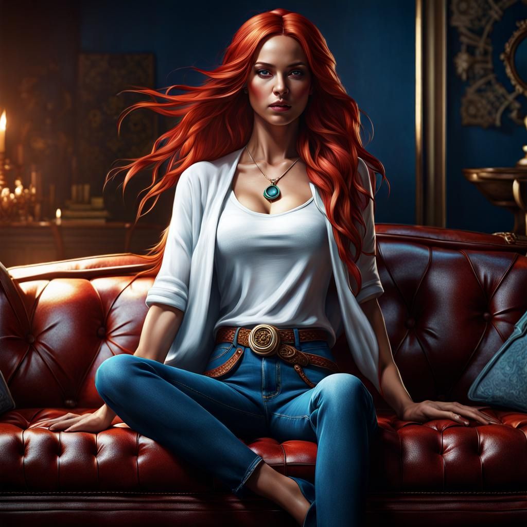 Surreal Young Woman in Fantastical Detail, in 8K Resolution....