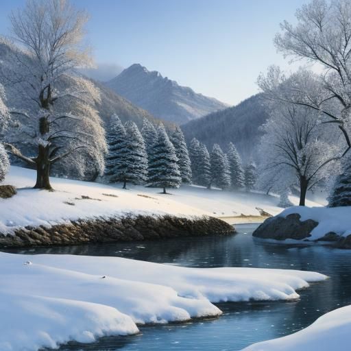 Winter Christmas Landscape
