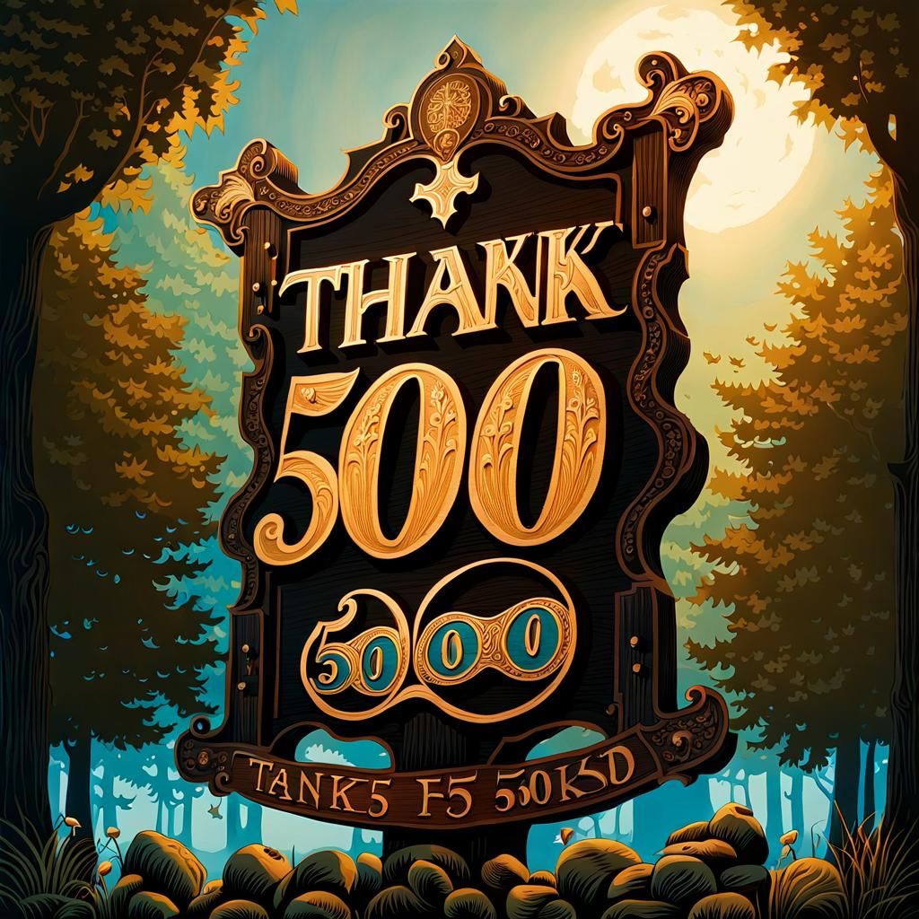 Medieval Tavern Sign with Gratitude in Intricate Woodcut Sty...