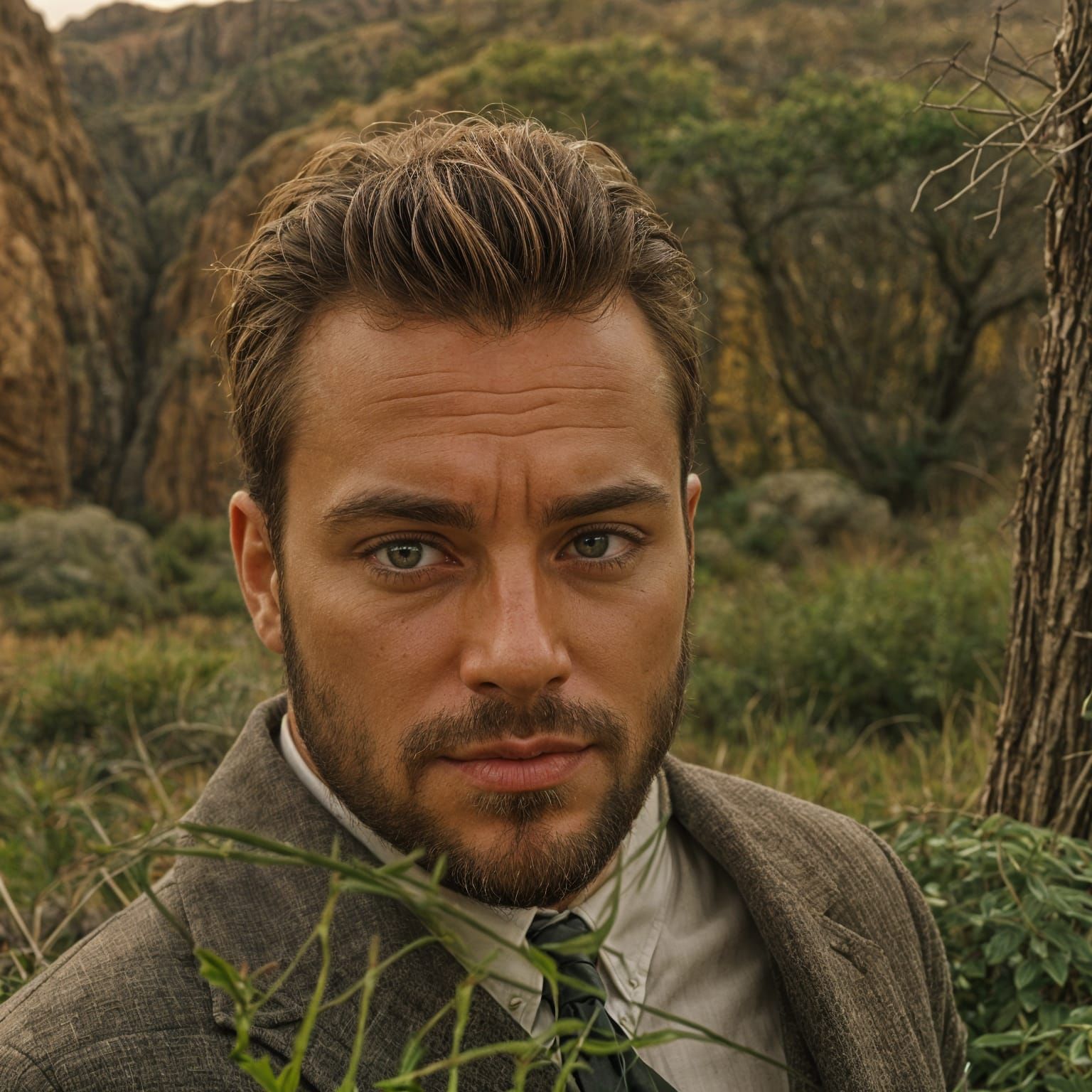 Dashing Gentleman in Elegant Scottish Highlands Attire