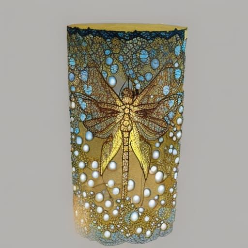 Elegant Demon in Coloured Glass with Dragonfly Wings, in Rac...