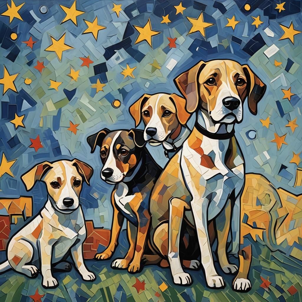 Vibrant Mischief in a Naive Art Style