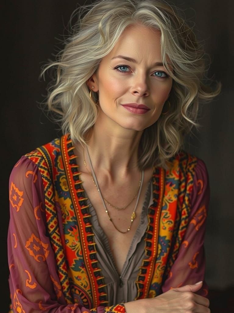 Elegant Blonde Woman Exudes Confidence and Allure