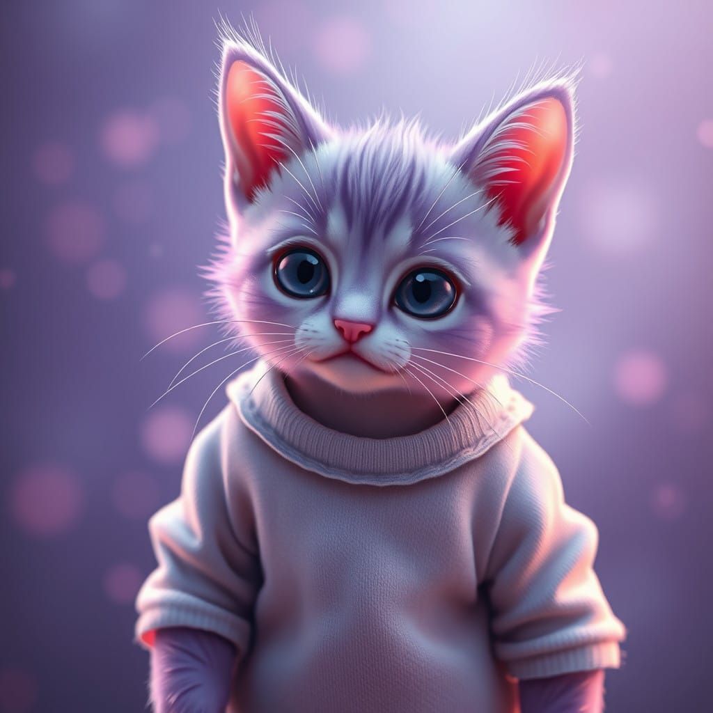 Whimsical Cat in Enchanted Potter Attire