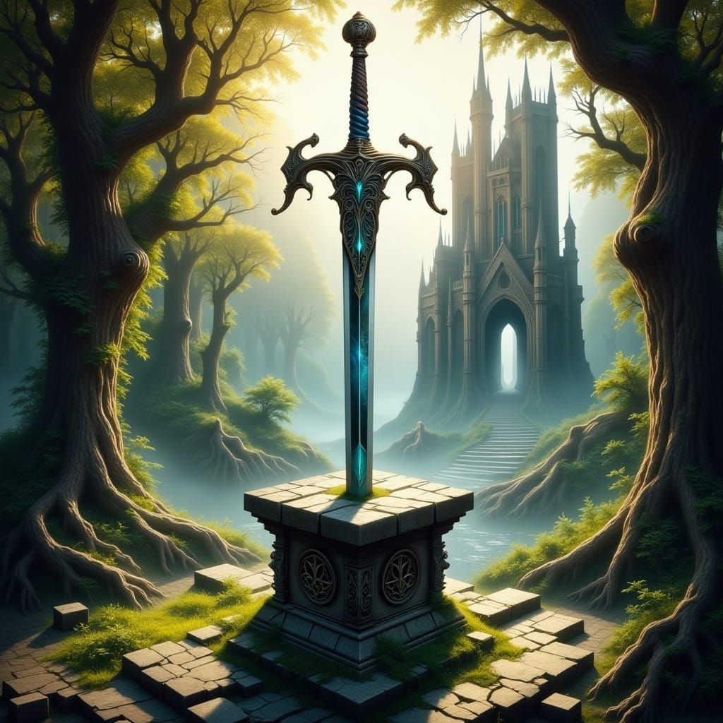 Majestic Sword Hilt in Victorian Castle