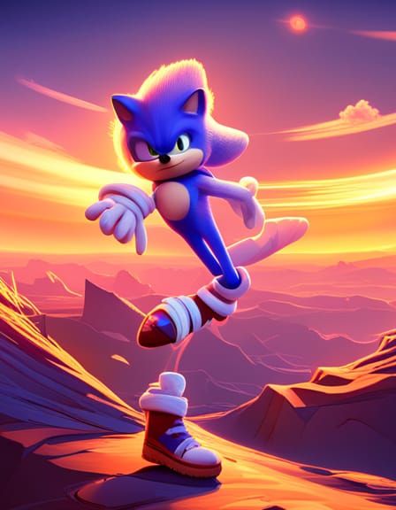 Cyberpunk Sonic the Hedgehog Concept Art