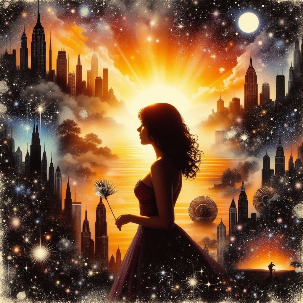 Silhouette of Joyful Kindness and Inner Light