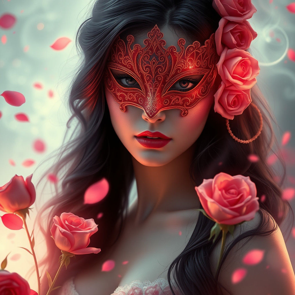 Enchantress of Whispers: Ethereal Beauty in Mystical Bloom