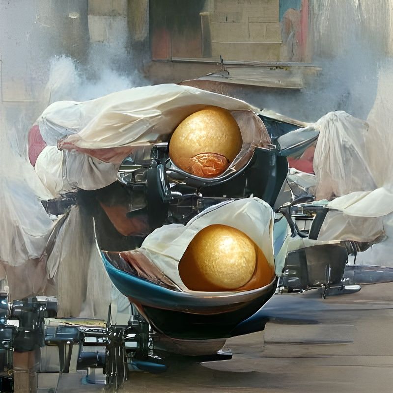 Egg Karcos in Oil Painting