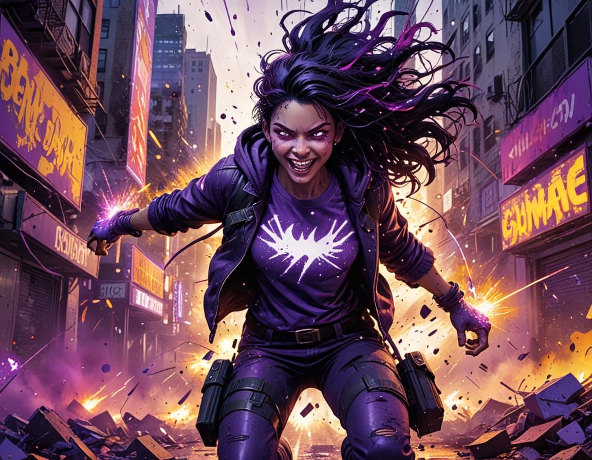 Teenage Girl in High-Flying Comic Book Adventure