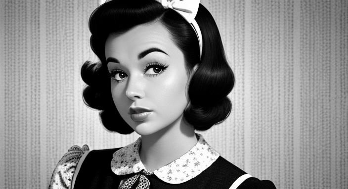 Vintage Black and White Background in 1950s Style