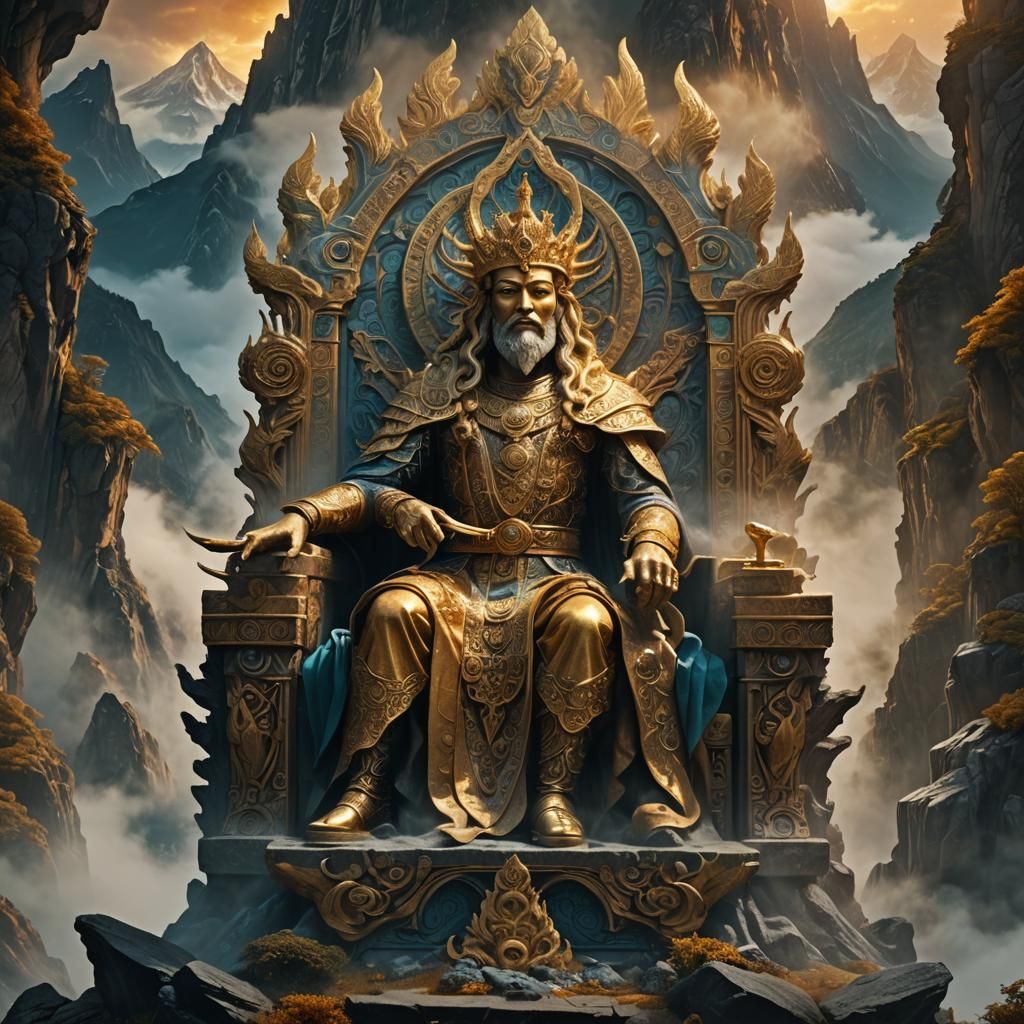 God in Vibrant Dreamlike Oil Painting