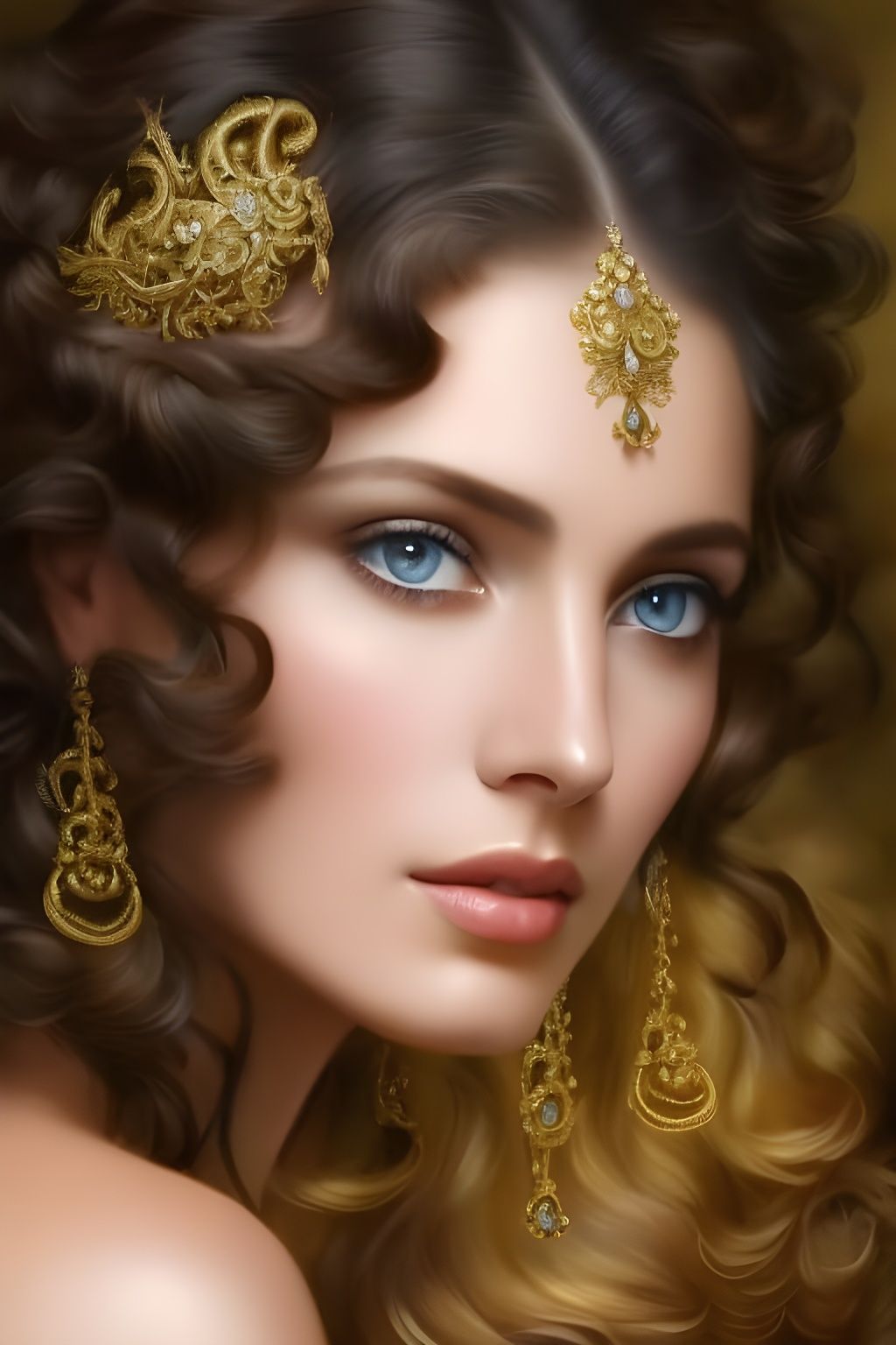 Flawless Austrian Goddess in Radiant Portrait