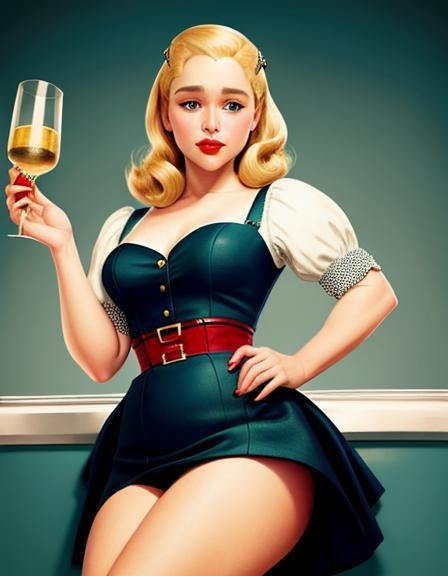 Emilia Clarke is a pin-up girl