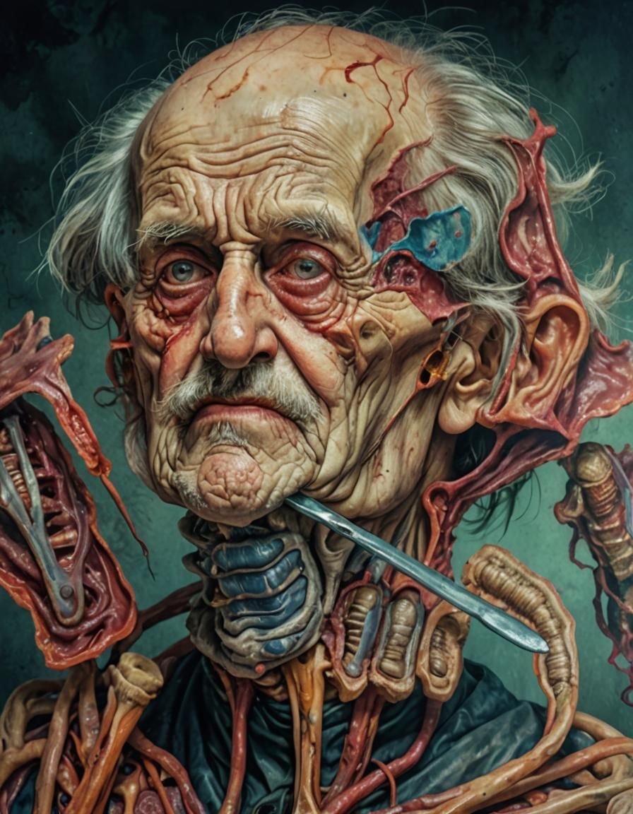 Distorted Portrait in Surrealist Style