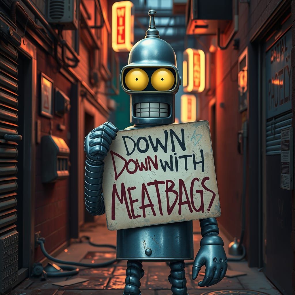 Kiss my shiny metal daffodil Meatbags!