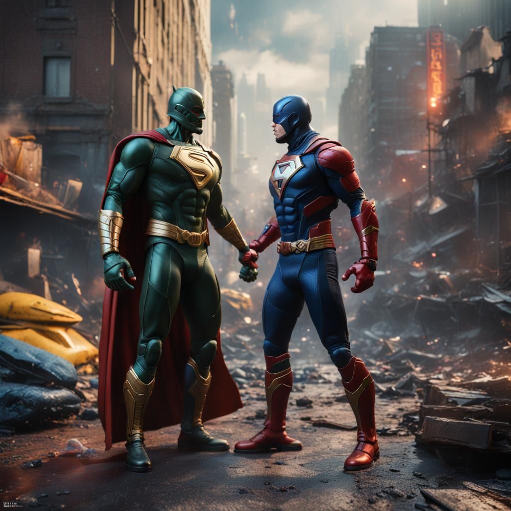 Epic Super Hero Alliance Unites in a Colorful Showdown