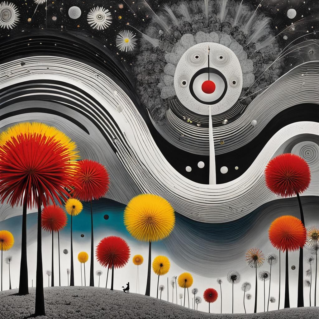 Surreal Kachina Fulfills Whimsical Wishes in a Vibrant Dream...