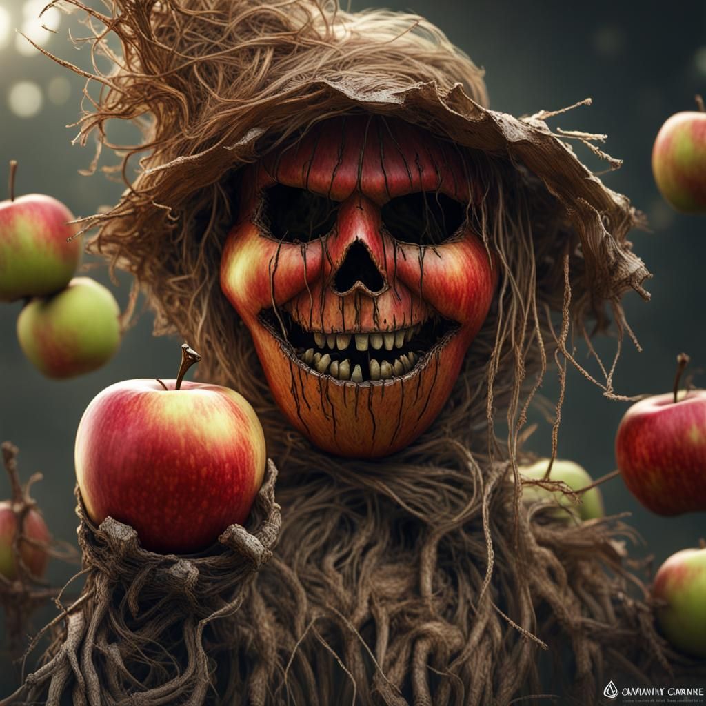 Apple scarecrow