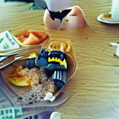 Dark Knight Savoring Morning Delights