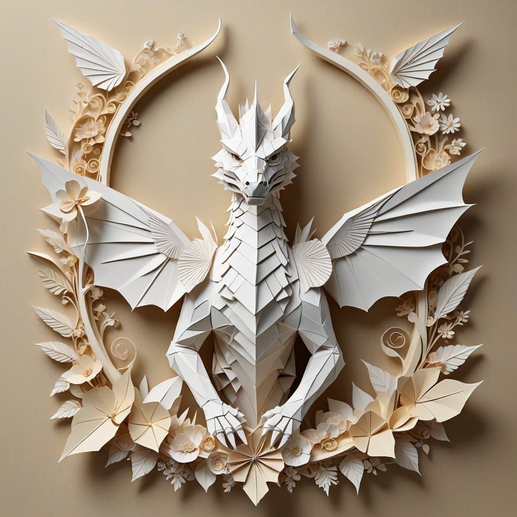 Glamorous Dragon Tiara on Parchment Background