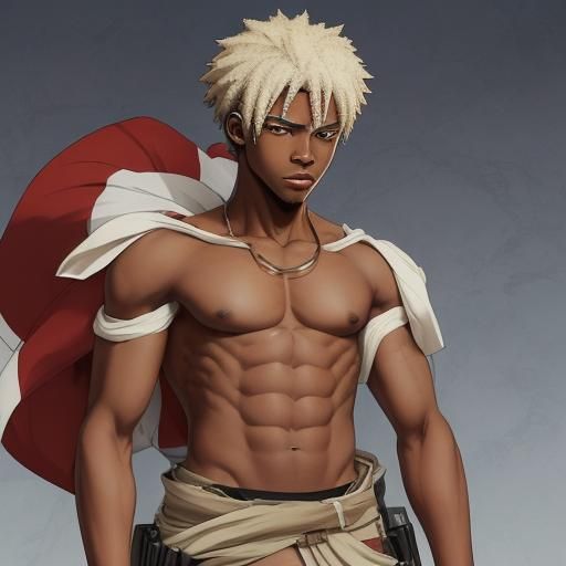 Surreal Anime Soldier in Japanese Manga Style