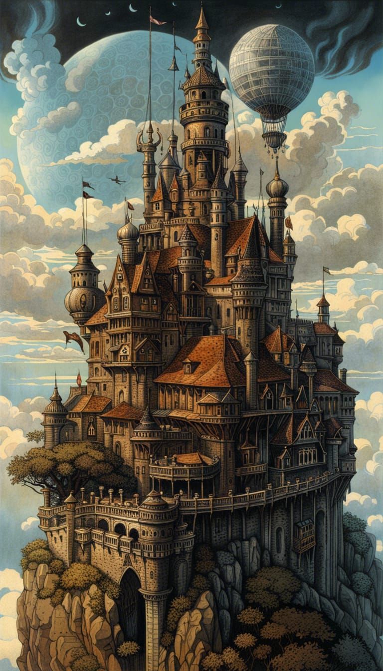 Ethereal Sky Kingdom in Vibrant Colors