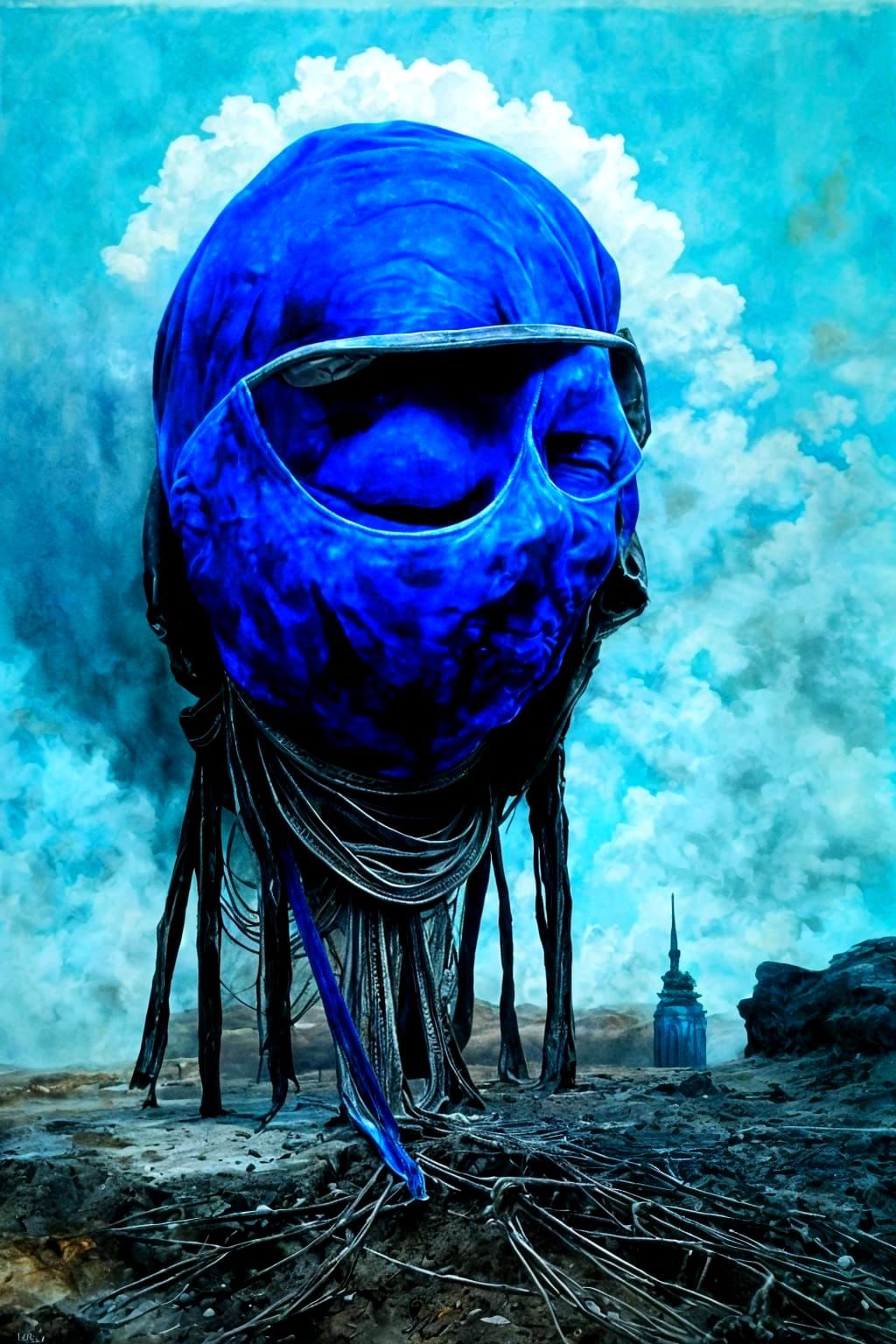 The Blue Godfather in Hyper-Realistic Splendor