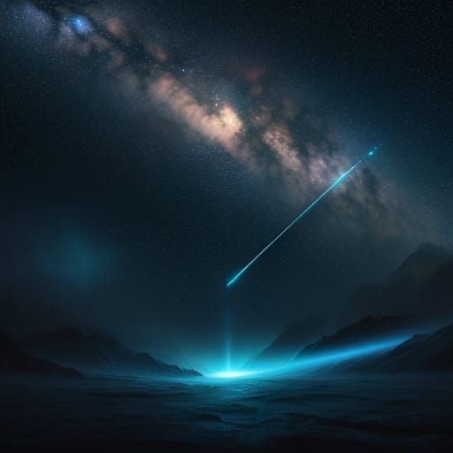 Spaceship Journey Through Nebula in Cinematic Style