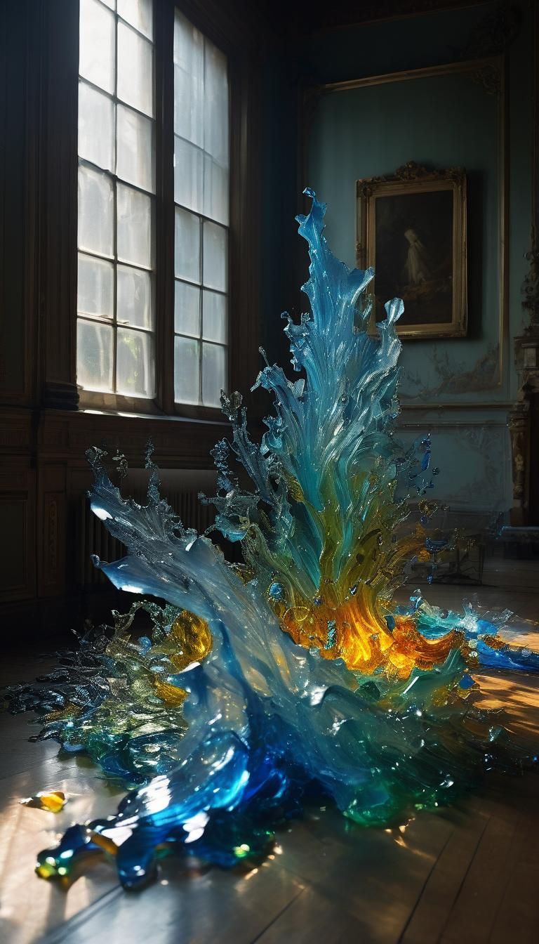 Figurative Molten Glass Forms with Fabric and Sublime Edges