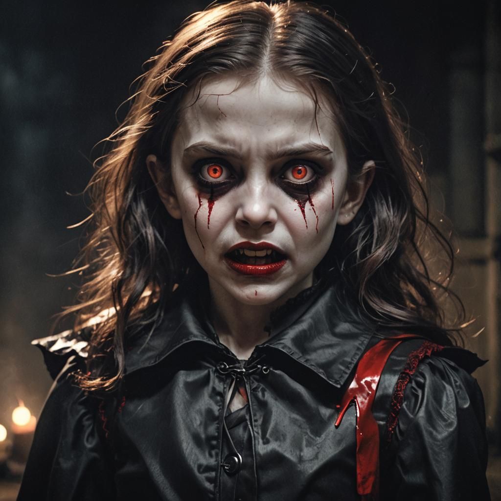 Dark Fantasy Vampire Portrait in Chiaroscuro