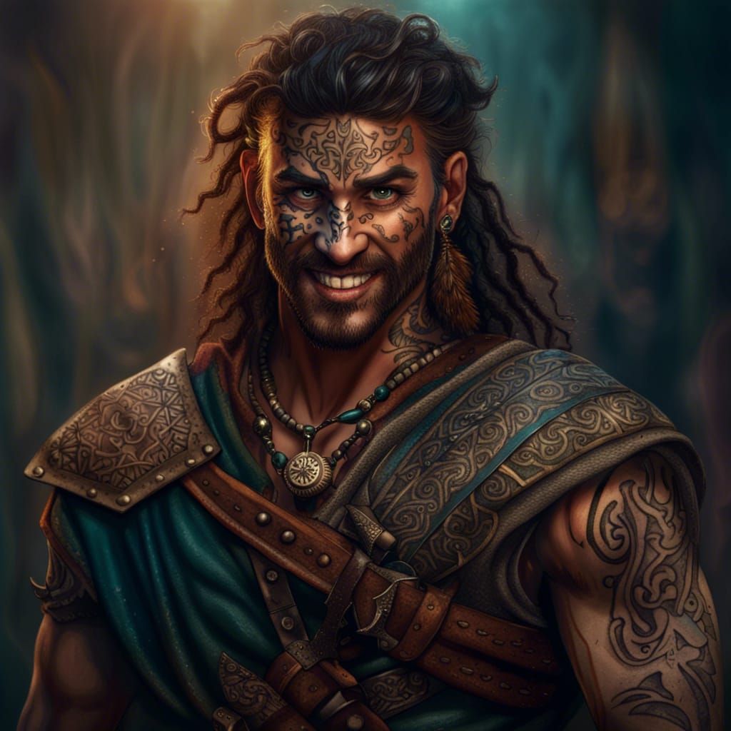 Gilded Warrior of Eire: Irish Gypsy Fantasy Portrait