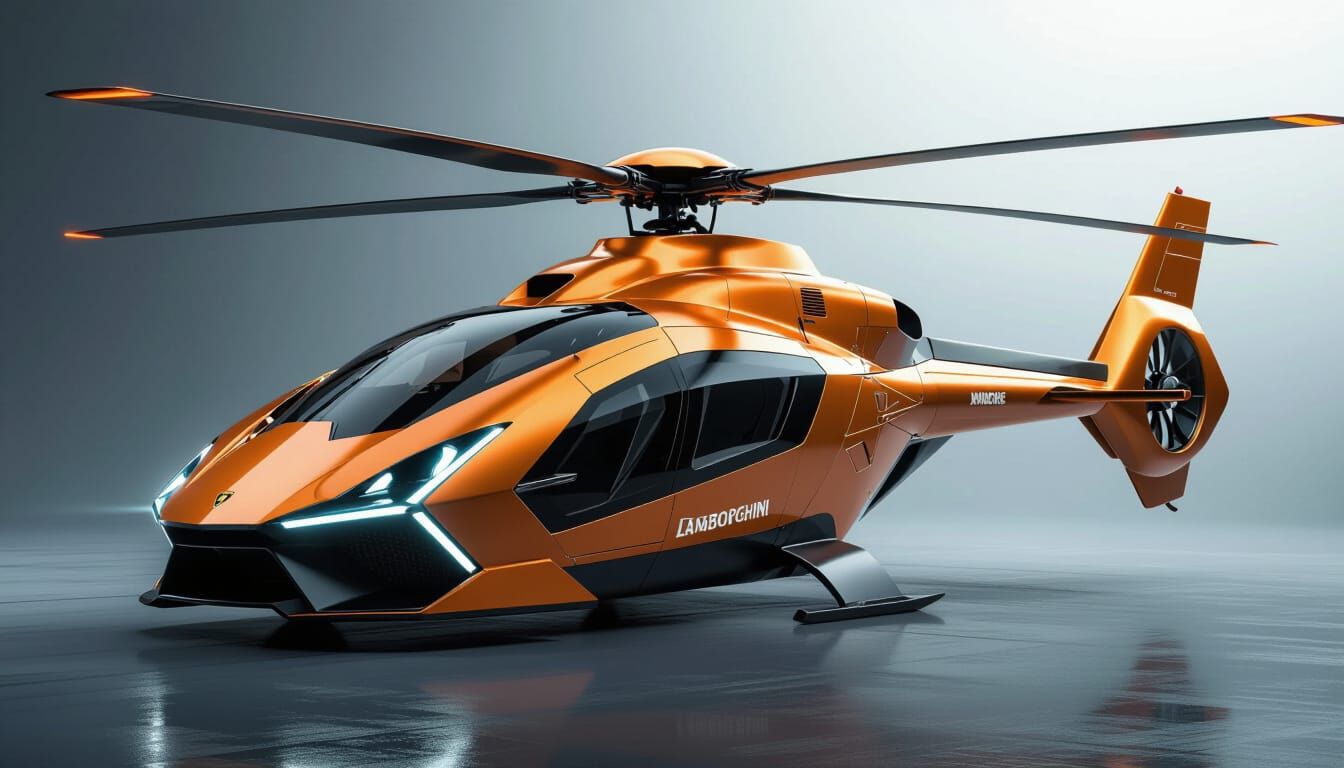Lamborghini-Inspired Futuristic Helicopter Design
