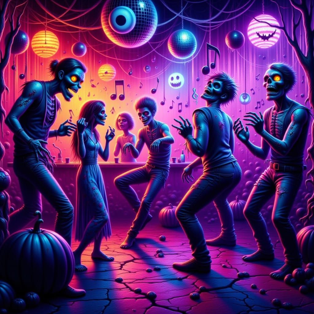 Zombie Prom Dance Off: A Spooky Halloween Celebration
