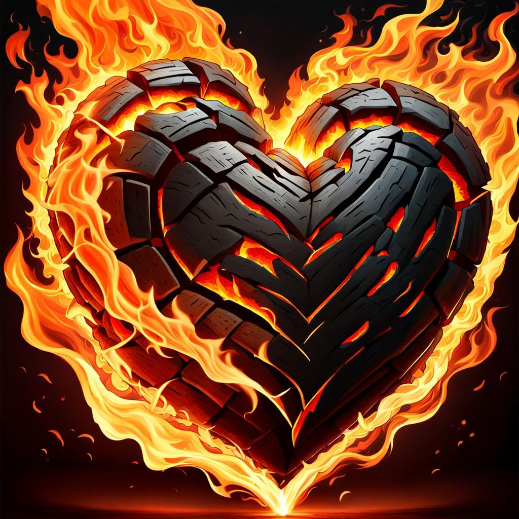 Flaming Heart in Ablaze
