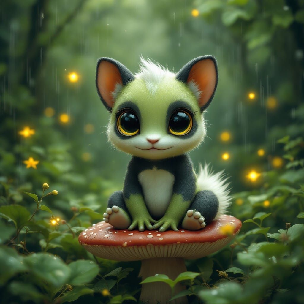 Whimsical Forest Sprite in Fantastical Style