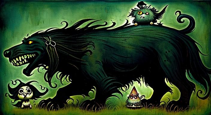 Darkwater Hound Dog in Mysterious Cave