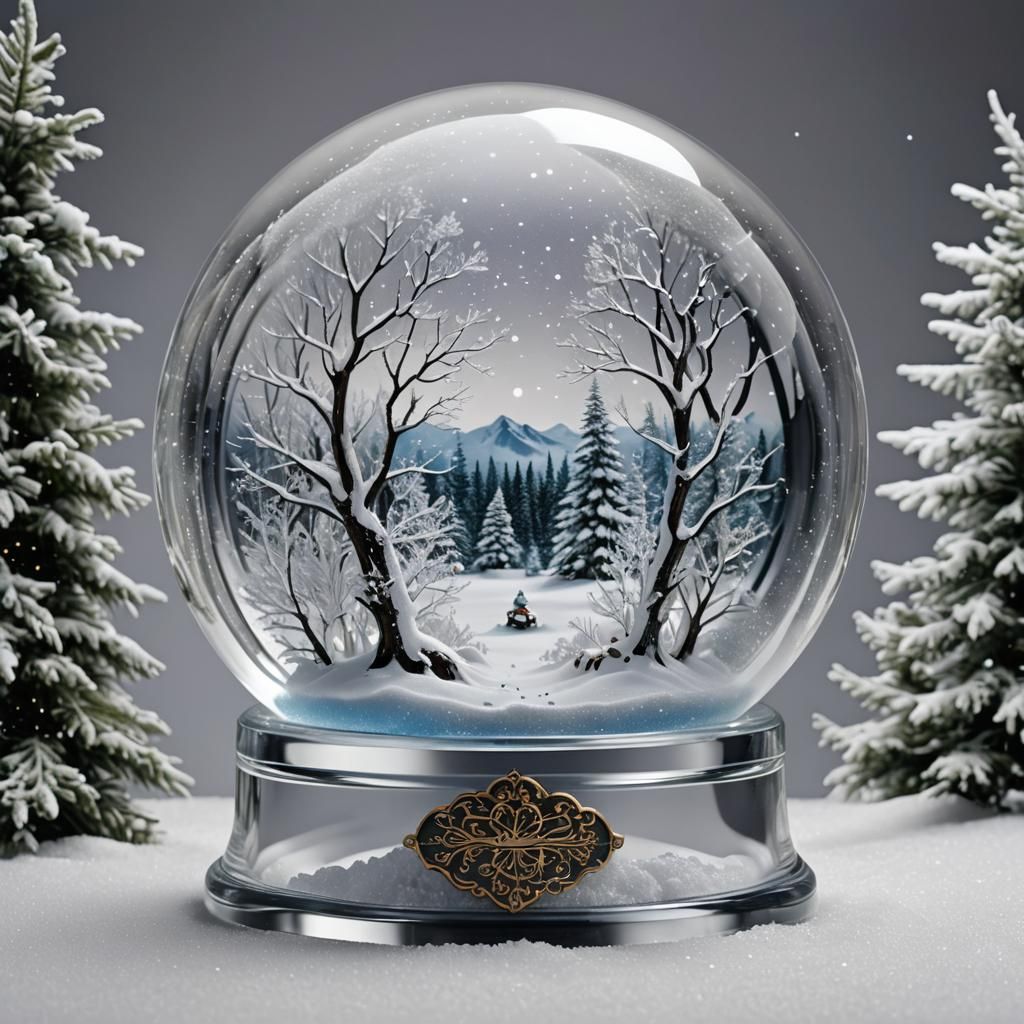 Crystal Dreamscapes in Artistic Glass Snow Globes