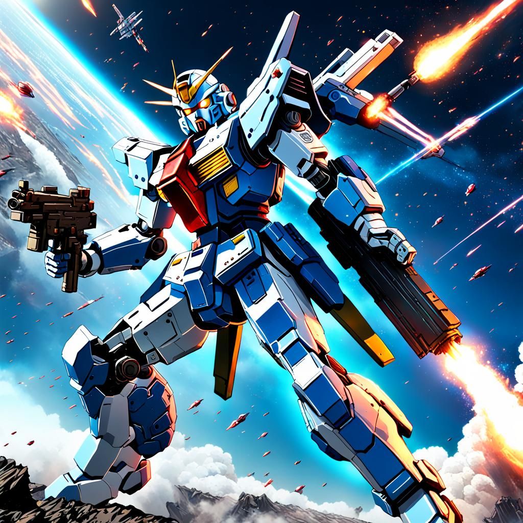 Gundam vs Mobile Suit Zuka: Epic Space Battle in Detailed Ma...